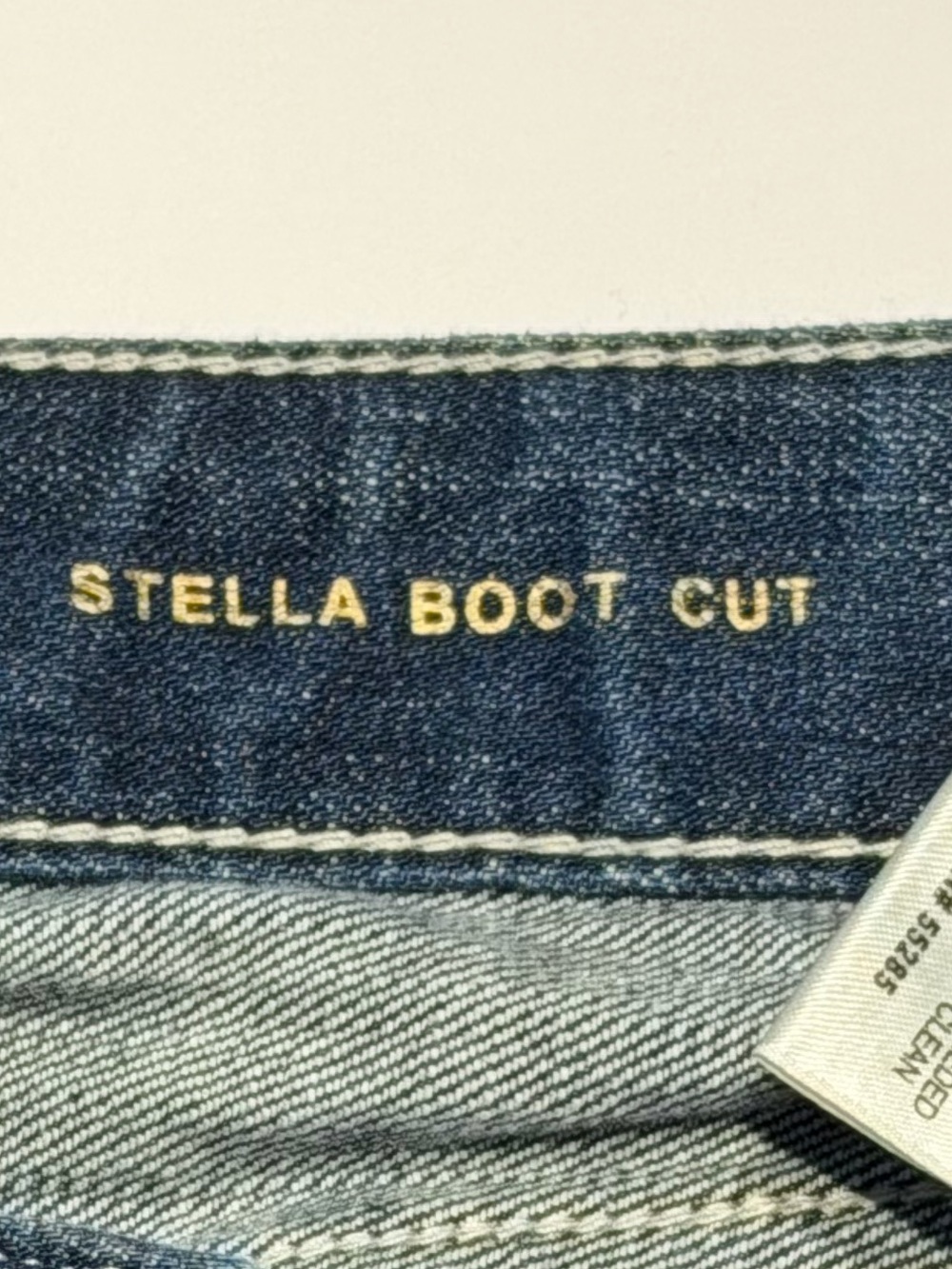 EXPRESS Y2K 2000’s Stella Low Rise Boot Cut Vintage Washed Denim Blue Jeans Sz 8 - Picture 12 of 16